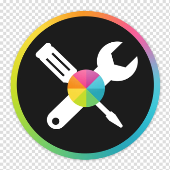 Flader  default icons for Apple app Mac os X, Colorsync v, multicolored frame tool logo transparent background PNG clipart
