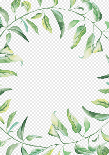 Watercolor painting Drawing, Green watercolor border, painting of leaves, border, watercolor Leaves, leaf png