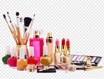 Ingredients of cosmetics Beauty Parlour, Makeup Cosmetics, assorted makeup kit, cosmetics, perfume, people png