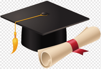 Graduation ceremony Square academic cap Diploma, Graduation Cap and Diploma, black academic hat illustration, school Clipart, academic Certificate, product png