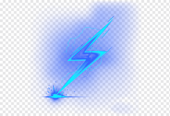 lightning animated illustration, Lightning Icon, lightning, blue, angle, effect png