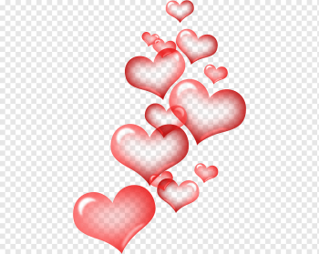 red hearts, Valentines Day Heart, Pink Heart, love, floating, greeting Card png