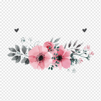 Wedding invitation Flower, Pink flowers, pink petaled flower illustration on white background, flower Arranging, leaf, artificial Flower png