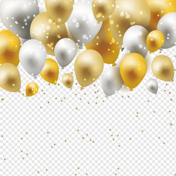 Material Yellow Pattern, Dream gold and silver balloon borders, brown and white balloon graphic, border, ribbon, balloon png