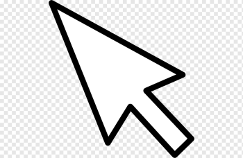 Computer mouse Pointer Arrow, Mouse Cursor, white arrow on black background, angle, text, triangle png