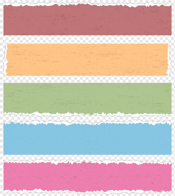 Paper Euclidean Color, Retro color notes design, five assorted-color torn papers, texture, angle, color Splash png