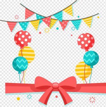 flaglet, Birthday cake Happy Birthday to You Party Gift, Rave party flag, flag, heart, balloon png