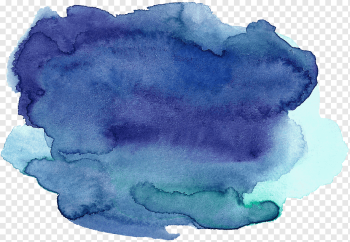 blue and teal cloud, Watercolor painting Auraria Ink, Blue watercolor effect, watercolor Leaves, effect, color png