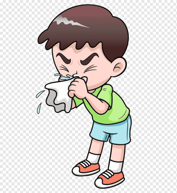 Common cold, Cartoon illustration baby fever, runny nose, cartoon Character, child, baby png