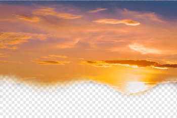 sunset illustration, Sky Cloud Sunset Dusk, Yellow sky, atmosphere, computer Wallpaper, sunlight png