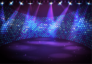 Stage Music Nightclub, Wraparound stage under lights, purple, violet, lights png