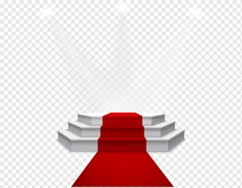 Red carpet, Stage lighting red carpet, white stage with red carpet illustration, angle, furniture, lights png