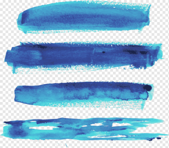 blue watercolor brush strokes, blue and white, watercolor Painting, blue, watercolor Leaves png