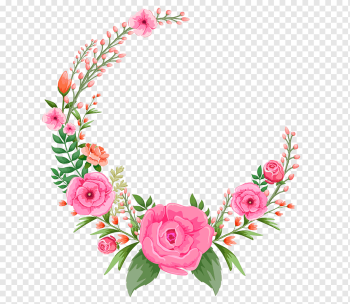 Flower Pink Rose, Pink flowers frame, pink and green rose frame, frame, flower Arranging, golden Frame png