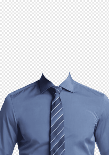 men's blue dress shirt and blue and gray necktie, T-shirt Dress shirt Suit Necktie, T-shirt, blue, electric Blue, formal Wear png