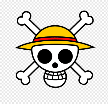 One Piece logo, Monkey D. Luffy One Piece Usopp Logo, pirate hat, manga, jolly Roger, smiley png