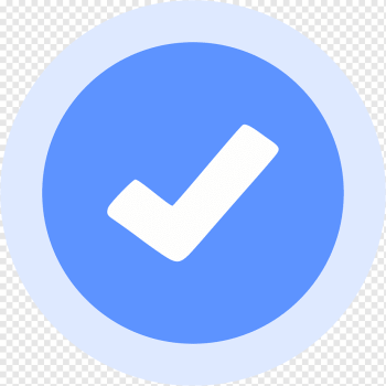 blue and white check logo, Facebook Social media Verified badge Logo Vanity URL, Blue Checkmark, blue, angle, text png