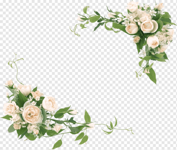 white roses illustration, Wedding invitation Desktop Frames Wedding graphy, leaf frame, flower Arranging, wedding Anniversary, holidays png