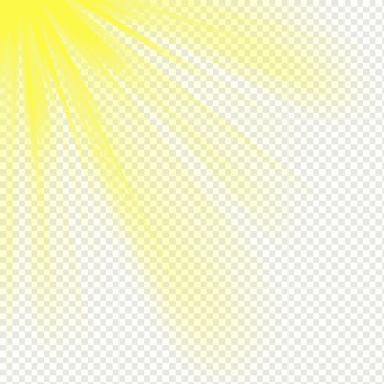 yellow sunray illustration, Light Yellow, Yellow light effect, texture, angle, effect png
