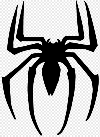 Spider-Man logo, Spider-Man Venom Logo Superhero, spider, heroes, monochrome, symmetry png