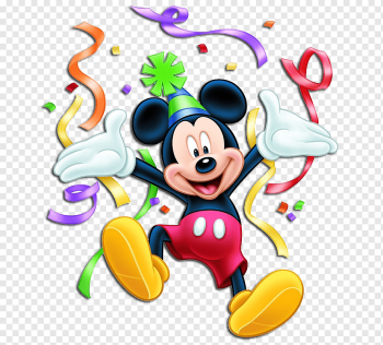 Mickey Mouse illustration, Minnie Mouse Mickey Mouse Donald Duck Birthday, mickey mouse birthday, wish, food, flower png