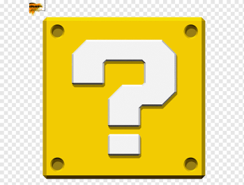 white and yellow question mark, Super Mario Bros. New Super Mario Bros Super Mario World, mario bros, angle, text, super Mario Bros png