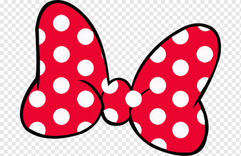 red and white polka-dot Minnie Mouse bow, Minnie Mouse Mickey Mouse Daisy Duck, MINNIE, brush Footed Butterfly, heart, disney Princess png