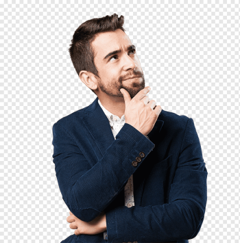 Thought, thinking man, people, necktie, recruiter png