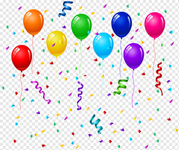 Birthday cake Wedding invitation Balloon, Confetti, holidays, text, happy Birthday To You png