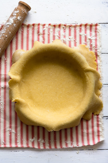 Homemade pie base dough dessert recipe flat lay
