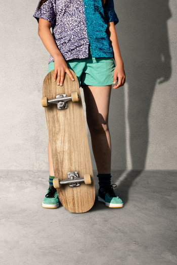 Teen girl with skateboard, summer hobby sportâ¦ | Free stock photo | High Resolution image