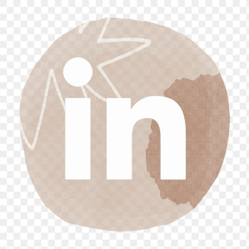 LinkedIn logo png in watercolor design.â¦ | Free stock illustration | High Resolution graphic