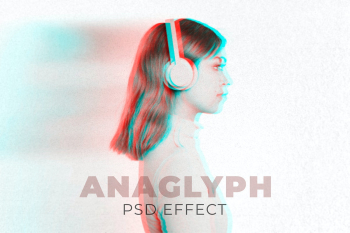 Anaglyph PSD effect photoshop add-on | Free stock illustration | High Resolution graphic