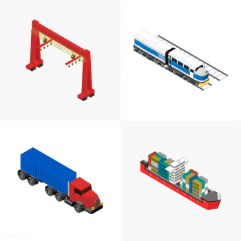 Logistics business industrial isolated icon o.. | Free stock vector - 393236