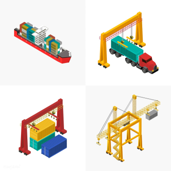 Logistics business industrial isolated icon o.. | Free stock vector - 393287