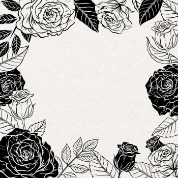 Vintage rose frame background, flower | Free PSD - rawpixel