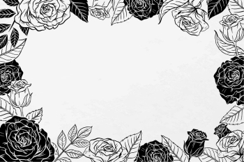 Vintage rose frame background, flower | Free Vector - rawpixel