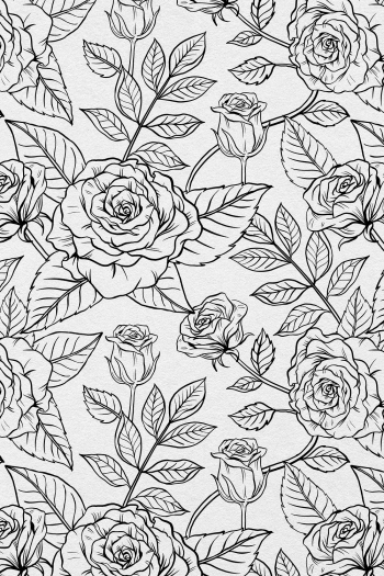 Flower pattern background, vintage botanical | Free PSD - rawpixel