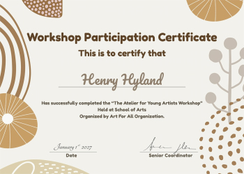 Workshop participation certificate template, creative | Free Vector Template - rawpixel