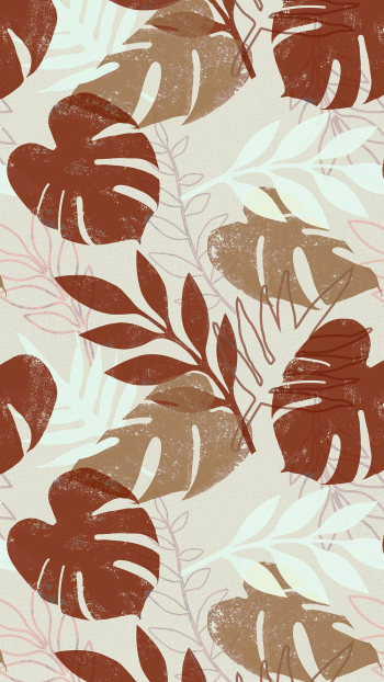 Earthy tropical pattern iPhone wallpaper, | Free Photo - rawpixel