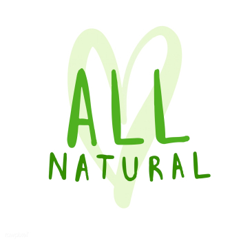 All natural typography vector in green | Free stock vector - 472310