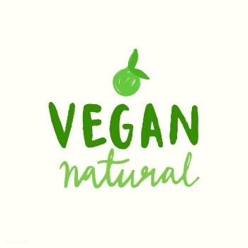 Vegan natural typography vector in green | Free stock vector - 472345
