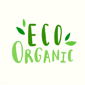Eco organic typography vector in green | Free stock vector - 472371