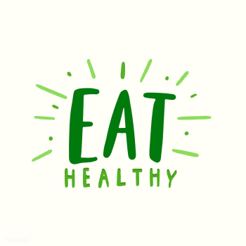 Eat healthy typography vector in green | Free stock vector - 472380