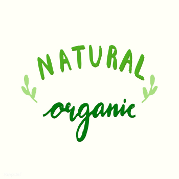 Natural organic typography vector in green | Free stock vector - 472416