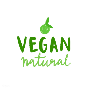 Vegan natural typographic vector in green | Free stock vector - 472522
