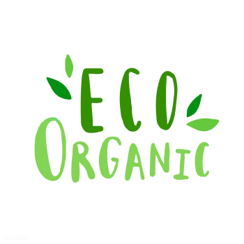 Eco organic typography vector in green | Free stock vector - 472591