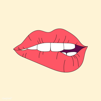 Girl biting her lip vector | Free stock vector - 487613