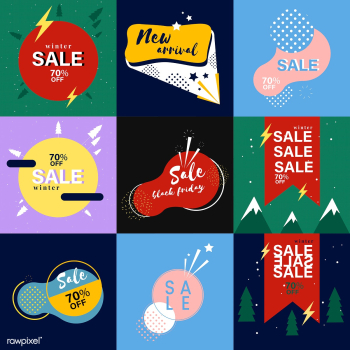 Set of sale advertising graphics | Free stock vector - 501375