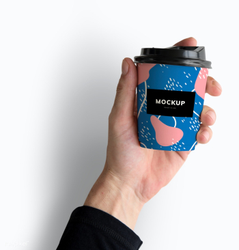 Colorful takeaway coffee cup mockup design | Free stock psd mockup - 502769
